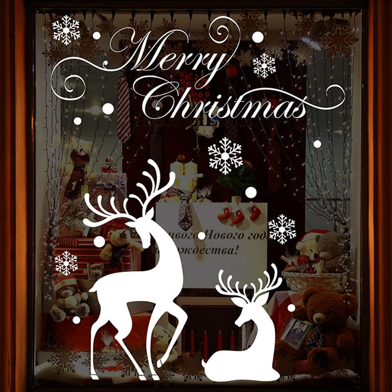 Christmas decoration sticker in electrostatic PVC material