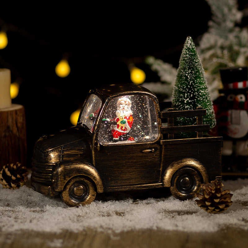Christmas Crystal Ball Snow Globe Ornament with Music Secondary image