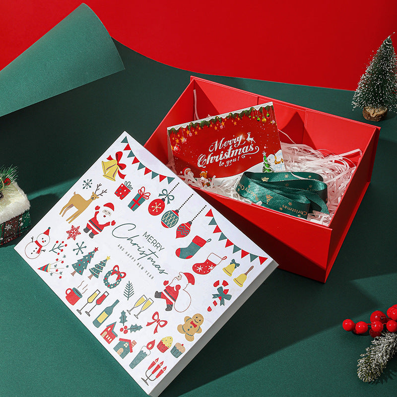 Festive Santa Claus gift box for Christmas Eve presents and family gatherings