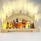 Christmas bridge lamp decoration with mini house shapes