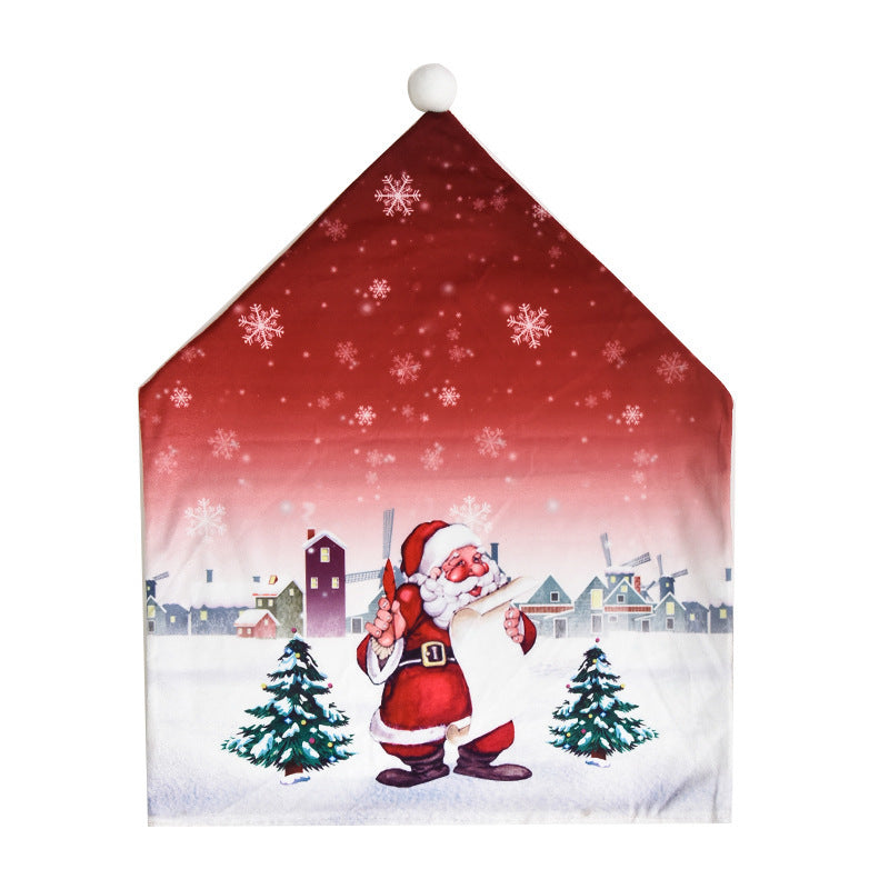 Cozy ground wool chair cover for Christmas dinner gatherings