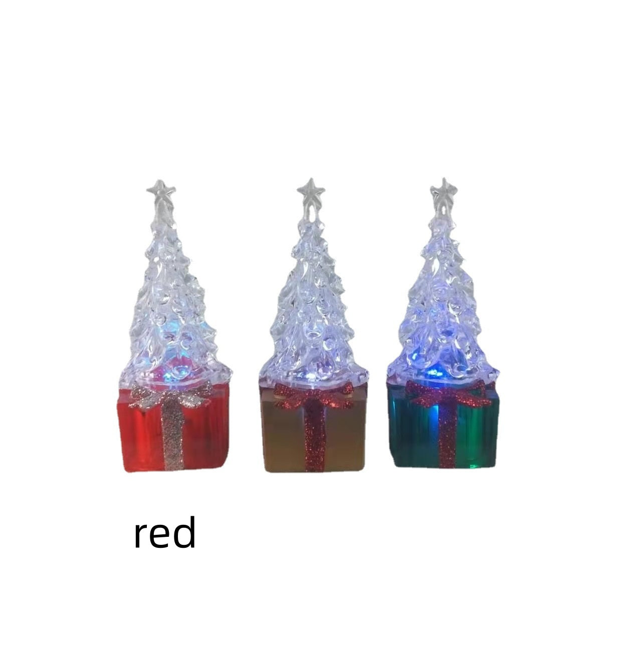 Christmas tree ornament set featuring cheerful holiday colors