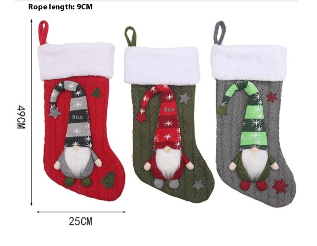 Modern art Christmas stocking socks festive accent