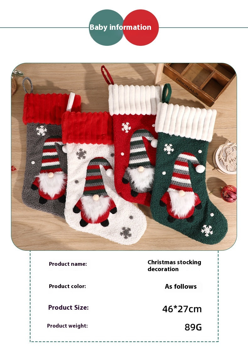 Red Christmas stocking gift bag perfect for holiday treats and small gifts