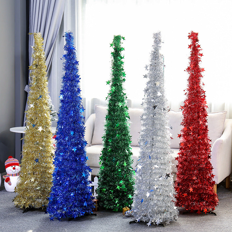Festive red Christmas tree garland with decorative bow for holiday home decor Main image