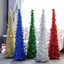 Festive red Christmas tree garland with decorative bow for holiday home decor