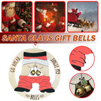 Rustic wooden Christmas bell pendant with warm natural finish