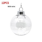Close-up of clear PET plastic Christmas ornament finish