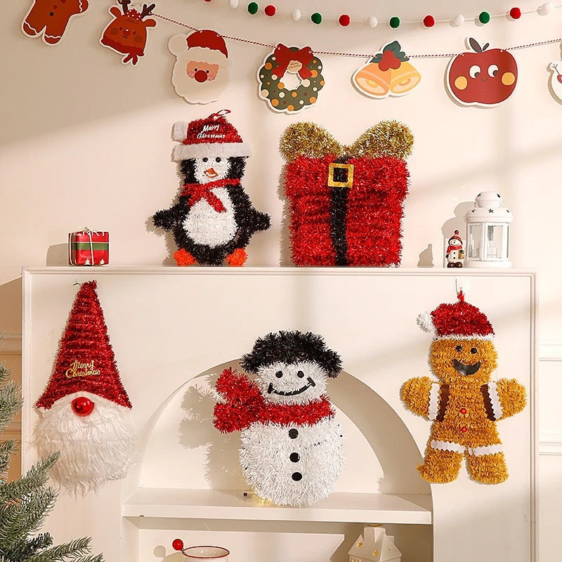 Gingerbread Man Christmas Fabric Pendant - Christian Jewelry