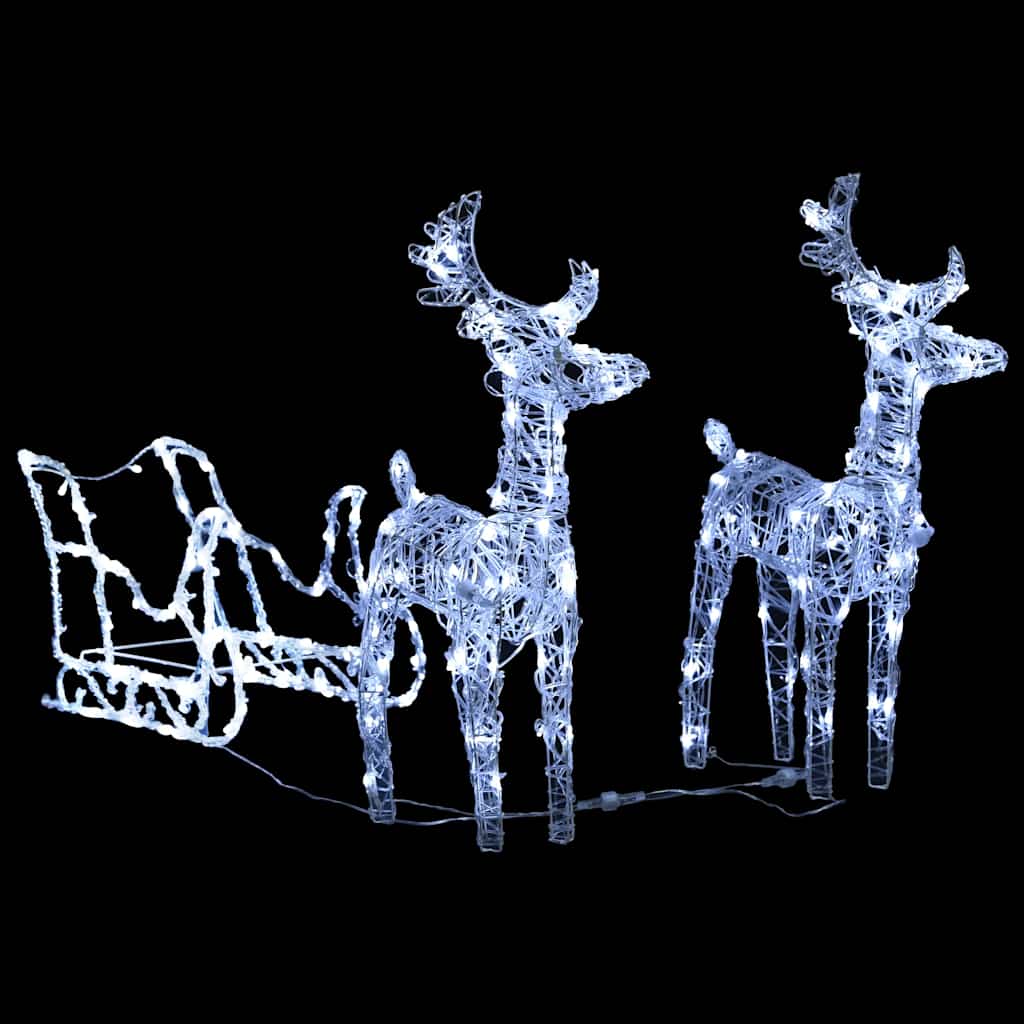 LED Christmas decoration with dynamic lighting effects in garden