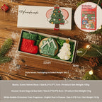 Holiday gift set featuring Christmas themed candle arrangements