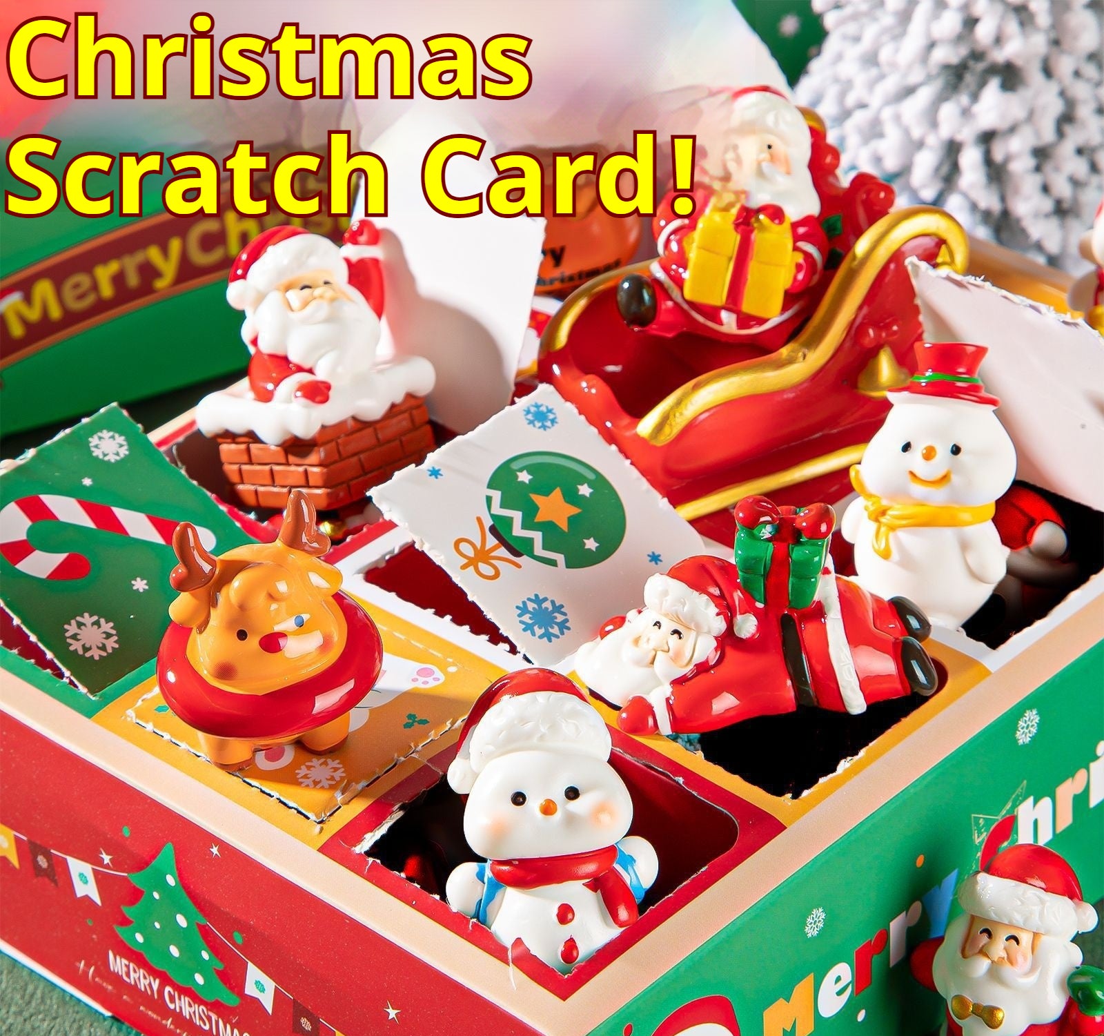 Festive home decor featuring Christmas peek-a-boo figurine