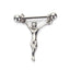 Jesus milk nipple ring with stainless steel ball end close-up