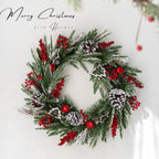 Holiday door hanging garland accent for Christmas decorating