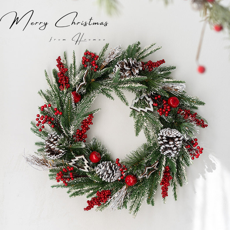 Holiday door hanging garland accent for Christmas decorating