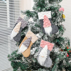 Festive Christmas Stocking Ornament - Flannel Holiday Gift Bag - Christian Jewelry