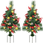Festive Christmas tree outdoor lamp with warm glow