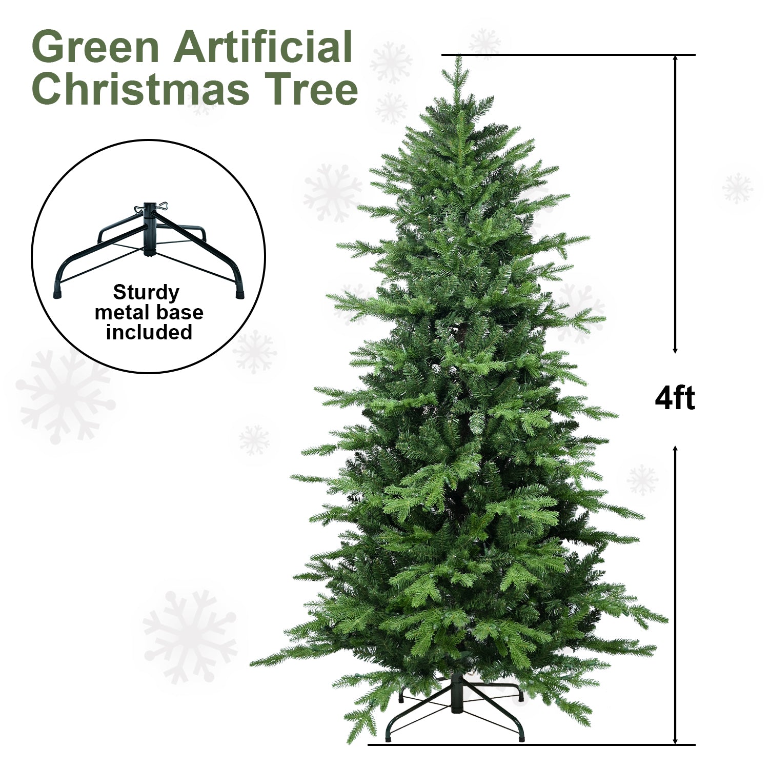 Green Christmas tree showing branch detail and tips