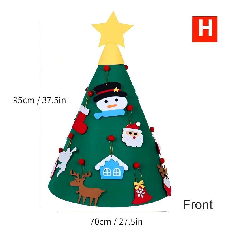 Felt Christmas Tree and Snowman Holiday Decoration Secondary image