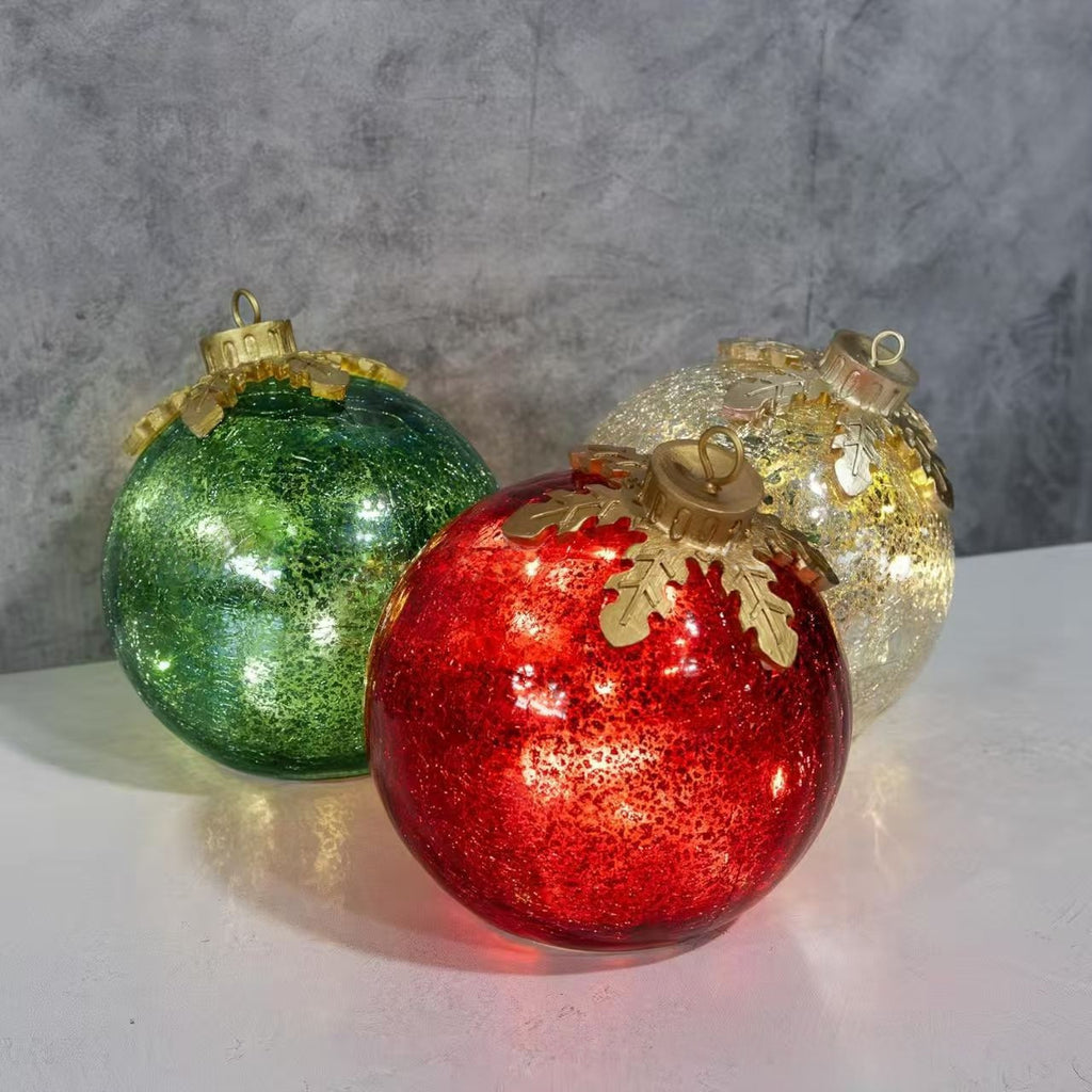 Christmas decorations with warm glow for seasonal atmosphere