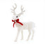 Soft plush moose Christmas deer decoration in white with gentle expression for holiday home decor