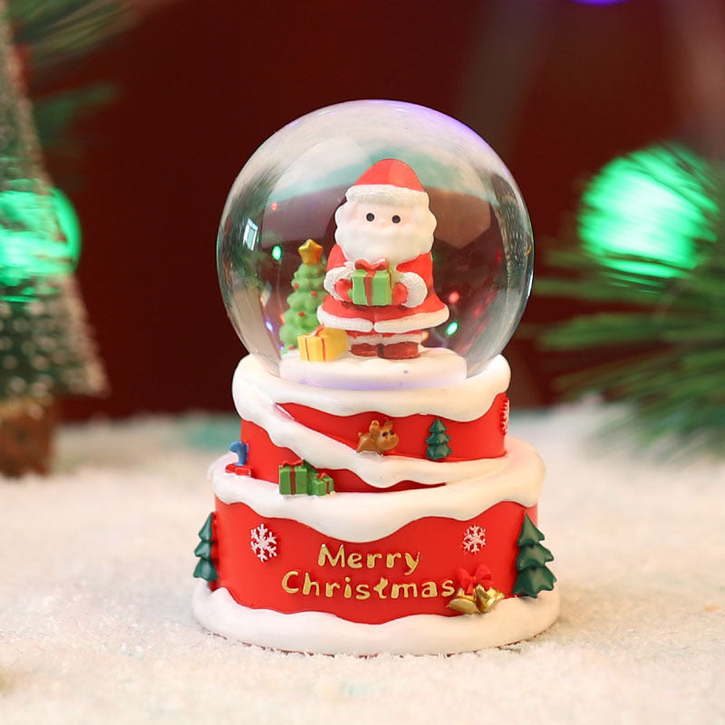 Cute Christmas Crystal Ball Ornament Resin Craft Secondary image