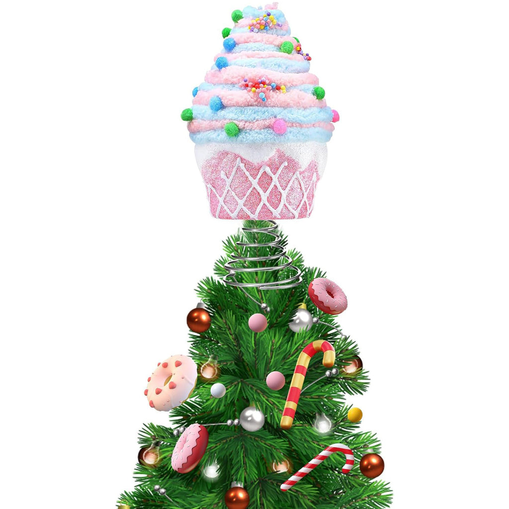 Christmas tree ornament featuring pastel dessert design for holiday display