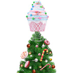 Christmas tree ornament featuring pastel dessert design for holiday display