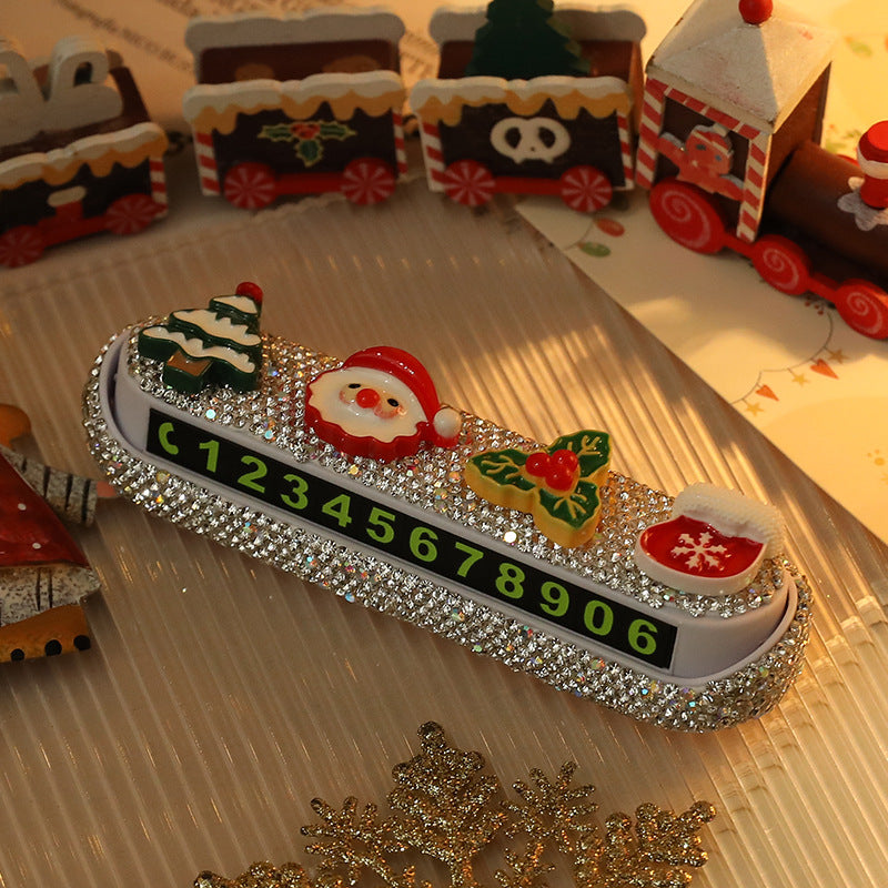 Plastic Christmas parking sign with cheerful design