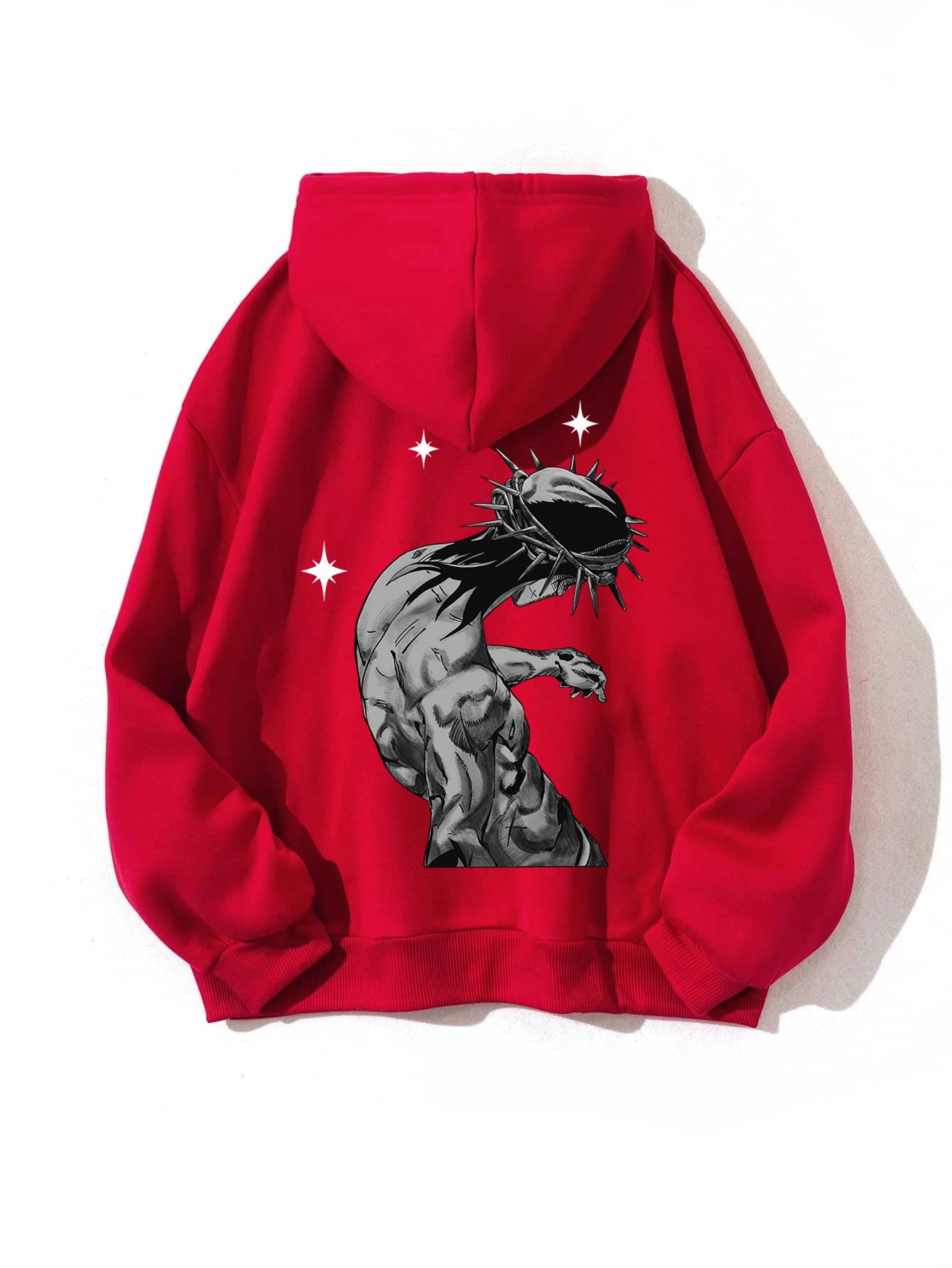 Brown Jesus letter print hoodie for women
