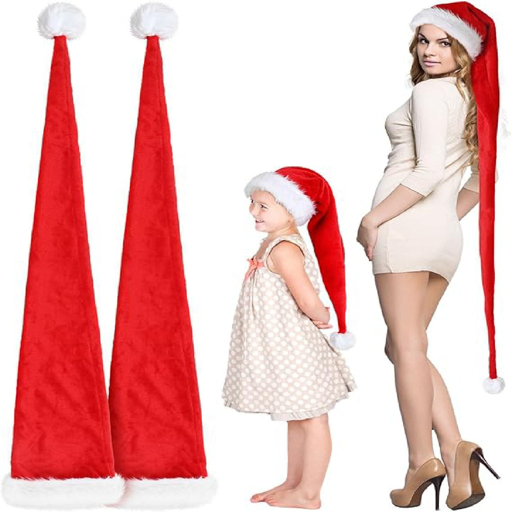 Festive Christmas Hat with Red and Green Stripes and Soft Fabric for Holiday Celebrations