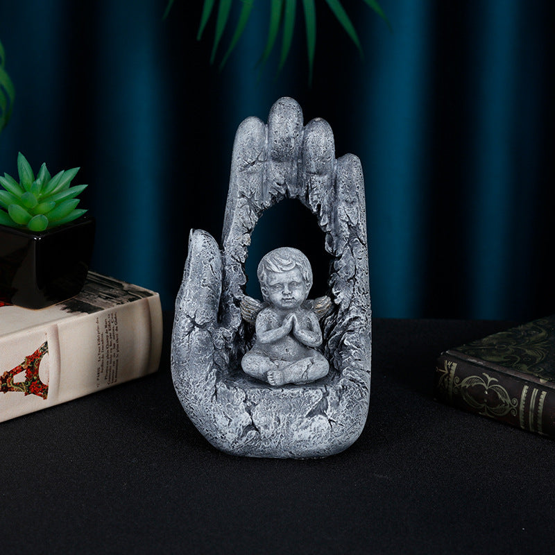 Decorative resin craft showing sacred Jesus prayer scene for shelves and prayer spaces