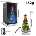 Christmas tree ornament with built-in music box and lights