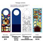 Set of 12 door hanging backgrounds with Christmas religious scene design