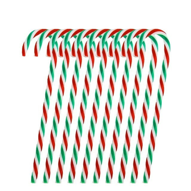 Christmas candy cane ornament set for tree and window display