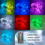 Multi-color LED Christmas light strings arranged in festive pattern - Christmas lights - celebration