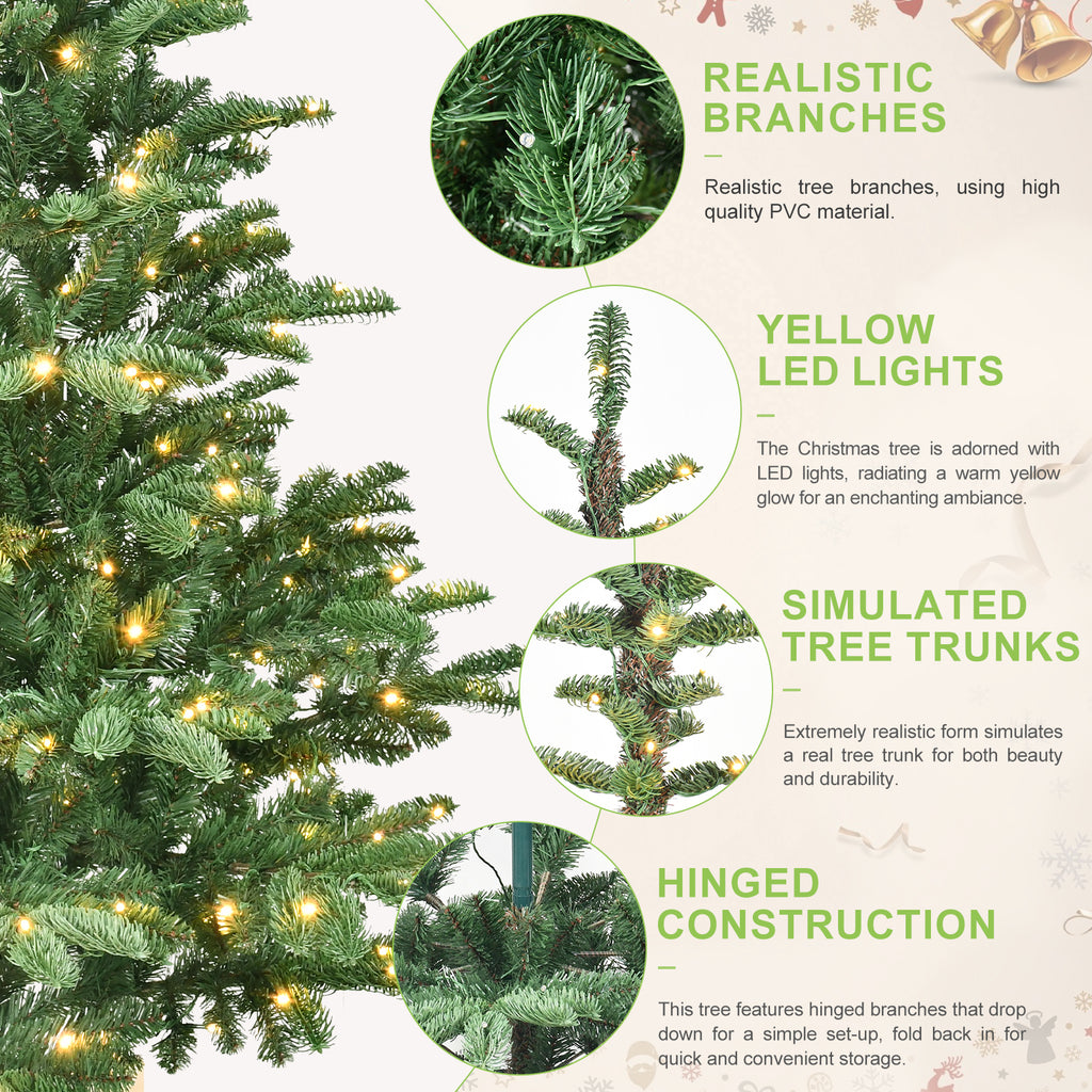 Festive Christmas tree decorated with traditional ornaments and lights
