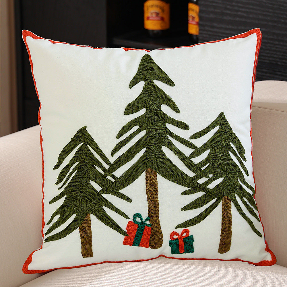 Holiday home decor pillow cover in cozy winter design