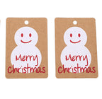 Vintage kraft paper Christmas gift tags with festive holiday designs