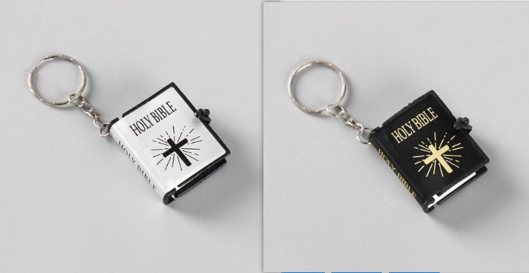 Holy Bible Cross Keychain - Christian Gift - Christian Jewelry