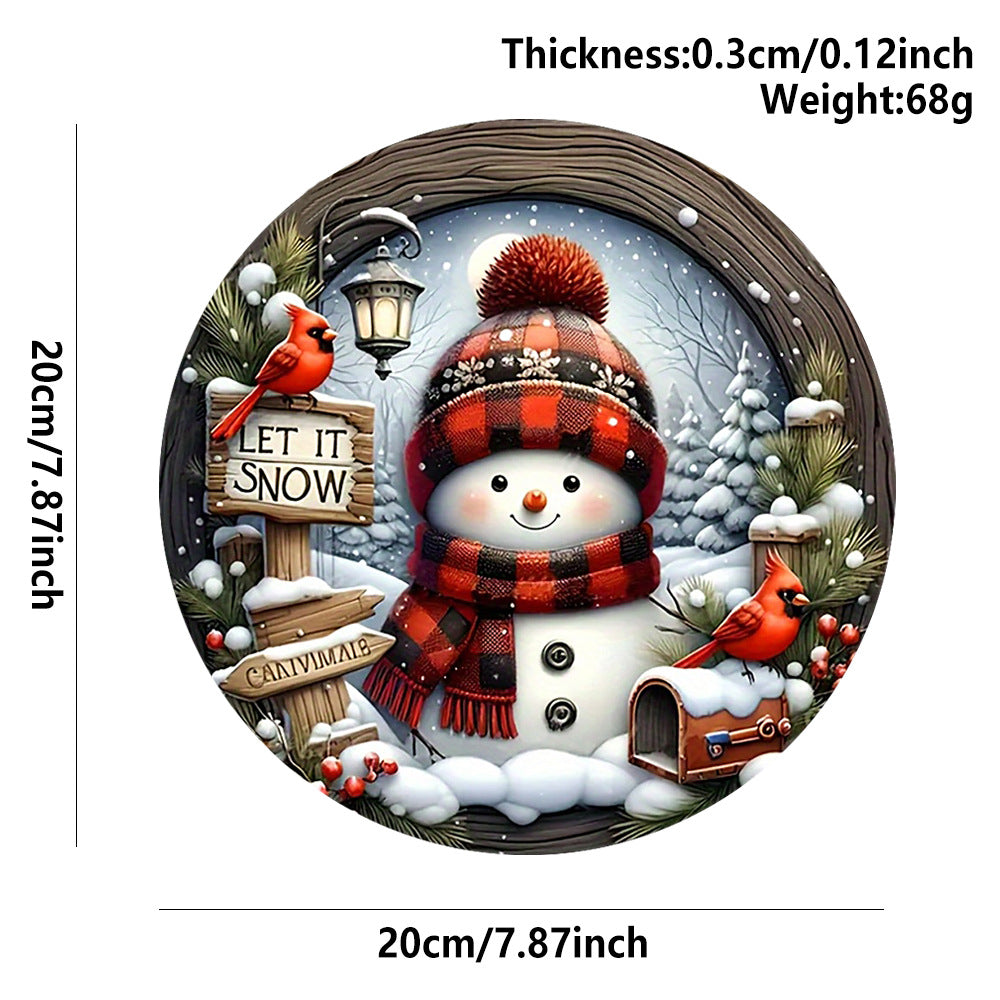 UV-printed wooden pendant showing Christian Christmas decoration