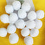 White Christmas ball ornament set displayed as festive holiday decoration