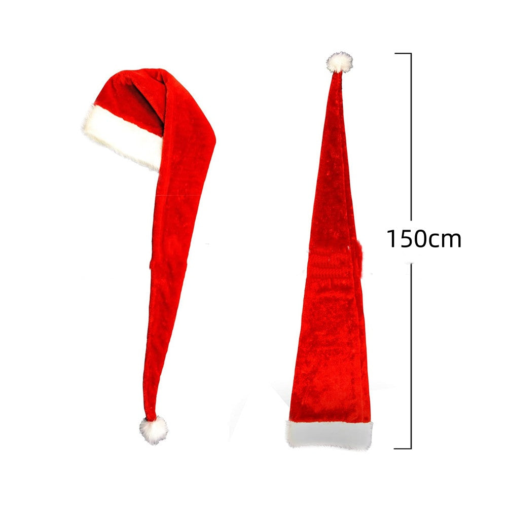Festive long Santa hat for Christmas Eve celebrations
