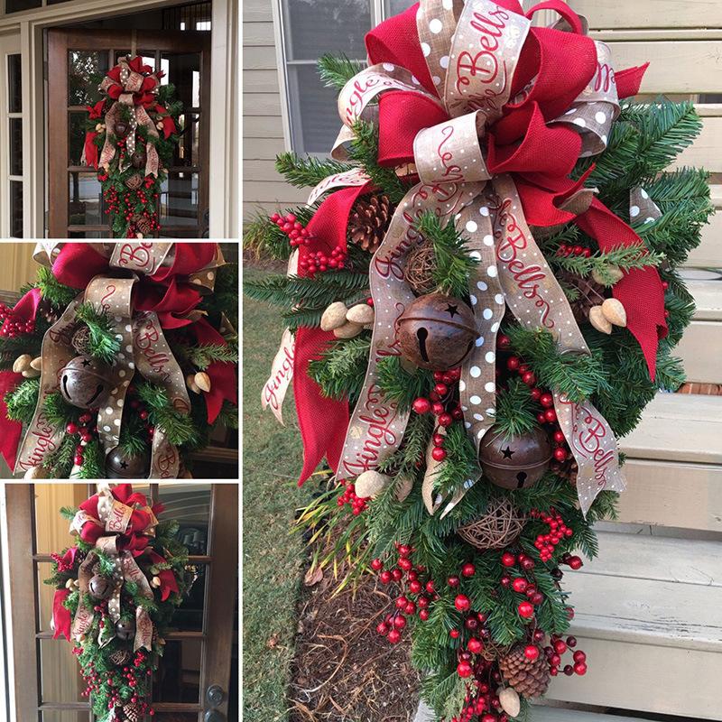 Festive Christmas hanging for home entrance