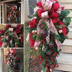 Festive Christmas hanging for home entrance