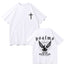Faith over fear dove graphic t-shirt front view in white