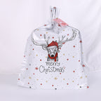 Festive aluminum foil gift bag with holiday motif for Christmas giving