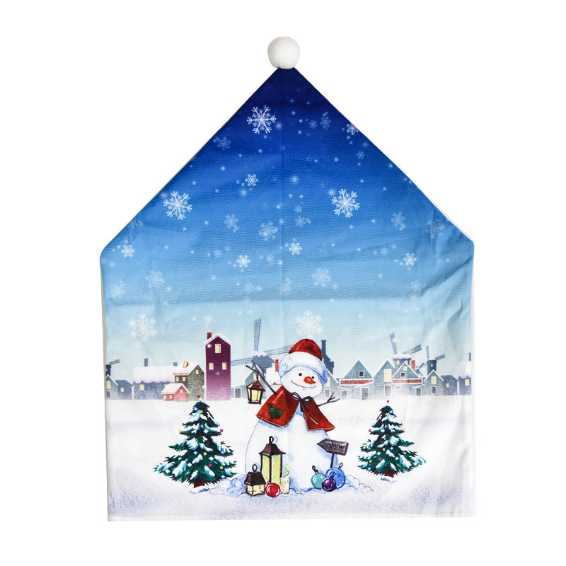 Holiday chair cover for cozy Christmas home atmosphere