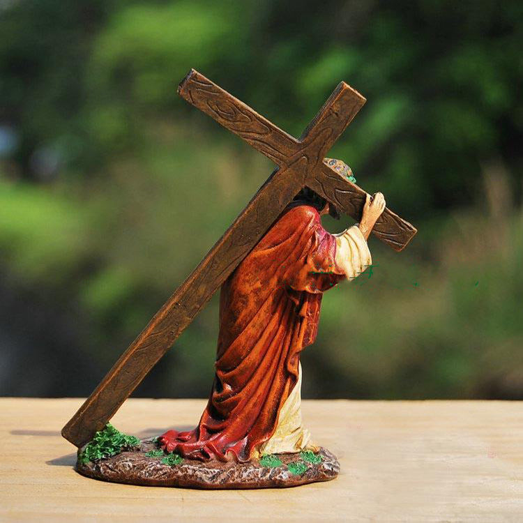 Church home crucifix ornament for prayer room or living space decor