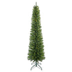 Close-up of green PVC Christmas tree branches with natural tips